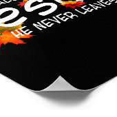 Fall For Jesus He Never Leaves Shirt Christian Hal ポスター (角)