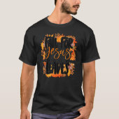 Fall For Jesus He Never Leaves Thanksgiving Quote Tシャツ (正面)