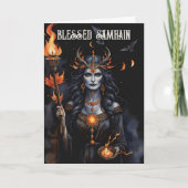 Fall Forest Blessed Samhain Night Pagan Witch カード (正面)
