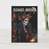 Fall Forest Blessed Samhain Night Pagan Witch カード (正面)