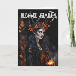 Fall Forest Blessed Samhain Night Pagan Witch カード