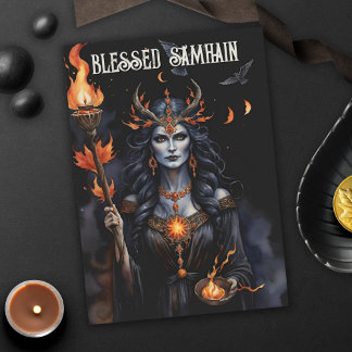 Fall Forest Blessed Samhain Night Pagan Witch カード