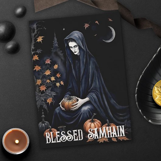 Fall Forest Blessed Samhain Night Pagan Witch カード