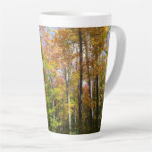 Fall Forest II 紅葉の風景写真 カフェラテマグ (右アングル)