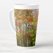 Fall Forest II 紅葉の風景写真 カフェラテマグ (左アングル)