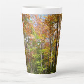 Fall Forest II 紅葉の風景写真 カフェラテマグ (正面)