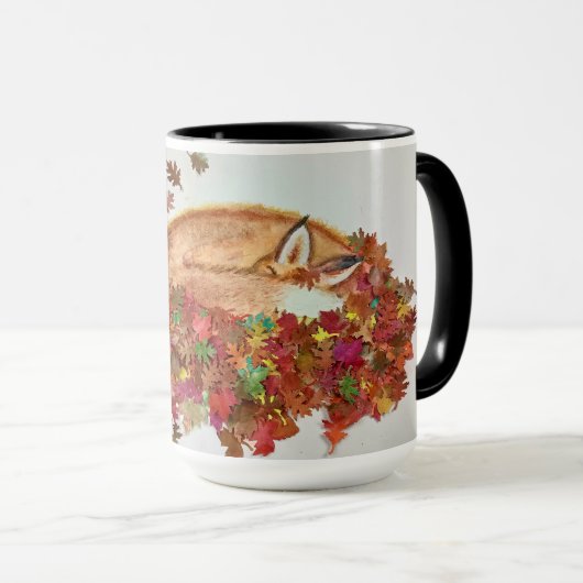 Fall Fox coffee mug マグカップ (正面右)