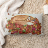 Fall Fox pillow ランバークッション (ブランケット)
