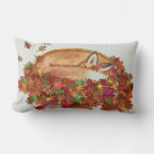 Fall Fox pillow ランバークッション (正面)