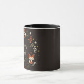 Fall Foxes with customizable text マグカップ (中央)