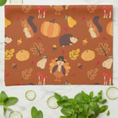 Fall Friends キッチンタオル (折り畳み)