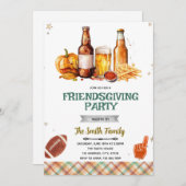 Fall Friends Food and Football invitation 招待状 (正面/裏面)
