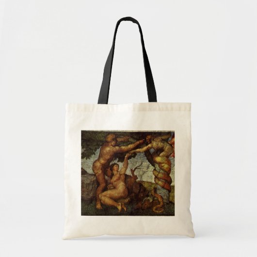 Fall from the Garden of Eden by Michelangelo トートバッグ (正面)