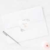 Fall Garden Wildflower Wedding Envelope Seals スクエアシール (封筒)