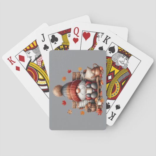 Fall Gnome Playing Cards トランプ (裏面)