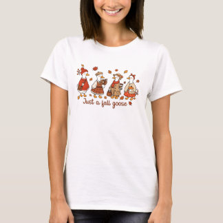 Fall Goose Shirt | 可愛い秋のTシャツ Tシャツ