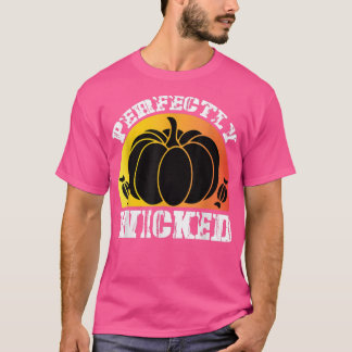 Fall Halloween Perfectly Wicked Pumpkin Candy Retr Tシャツ