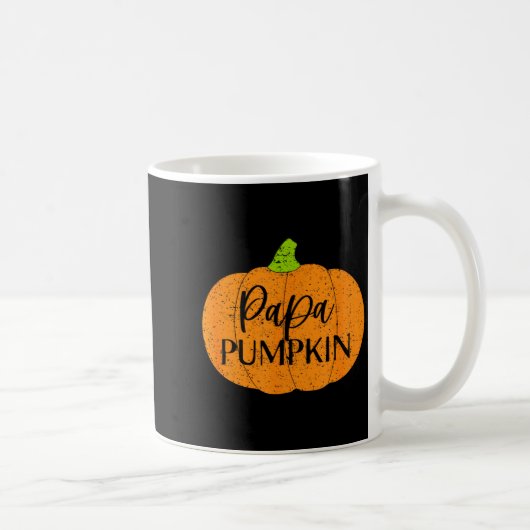 Fall Halloween Thanksgiving Papa Pumpkin Soon To B コーヒーマグカップ (右)