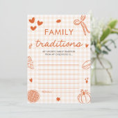 Fall Hand Drawn Baby Shower Family Traditions Game 招待状 (スタンド正面)