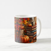Fall Harvest Books & Pumpkin Coffee Mug Wrap  コーヒーマグカップ (正面右)
