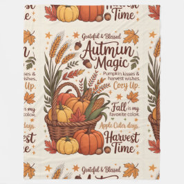 Fall harvest magic stylish Blanket New Home フリースブランケット