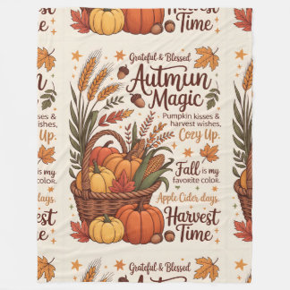 Fall harvest magic stylish Blanket New Home フリースブランケット