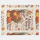 Fall harvest magic stylish Blanket New Home フリースブランケット (正面(横))