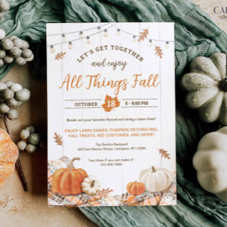 Fall Harvest Party All Things Fall Invitation 招待状