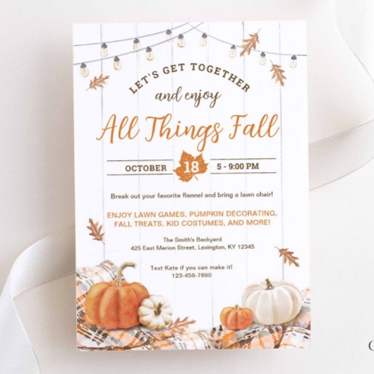 Fall Harvest Party All Things Fall Invitation 招待状