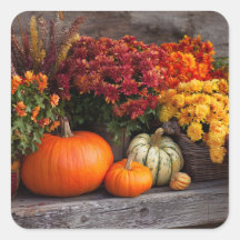 Fall Harvest Tablescape - Autumn Pumpkins Flowers