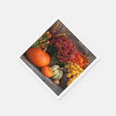 Fall Harvest Tablescape - Autumn Pumpkins Flowers スタンダードカクテルナプキン (角)