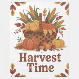 Fall harvest time stylish Blanket New Home フリースブランケット