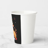 Fall Highland Cow Pumpkin Bow Christmas Girls Kids 紙コップ (左)