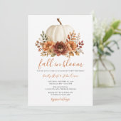 Fall in Bloom ホワイトパンプキン 婚約パーティー 招待状 (スタンド正面)