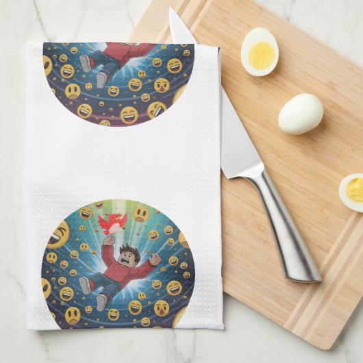 Fall in bubble  キッチンタオル (四つ折り)