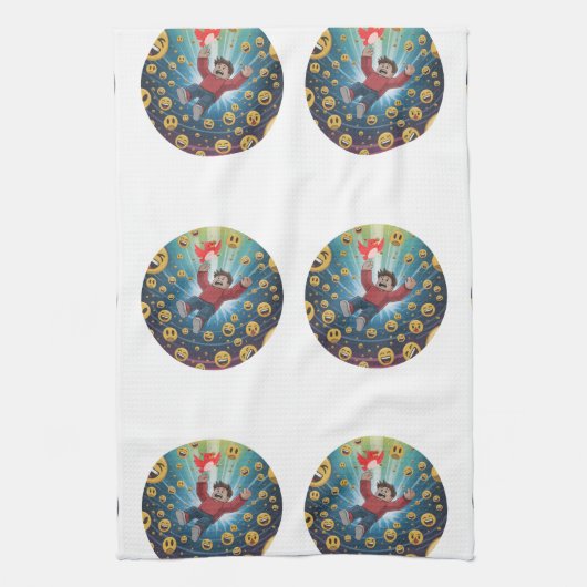 Fall in bubble  キッチンタオル (縦)