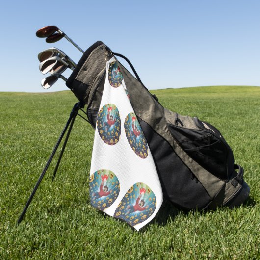 Fall in bubble  ゴルフタオル (グリーン)