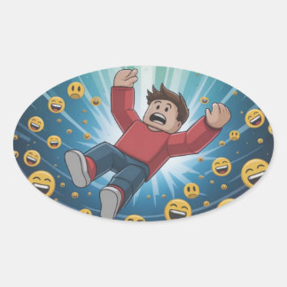 Fall in bubble  楕円形シール