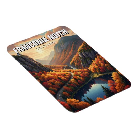 Fall in Franconia Notch State Park Travel マグネット (右側)