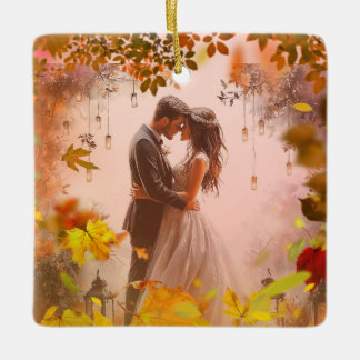 Fall-in In Love Wedding or Anniversary Ornament  セラミックオーナメント