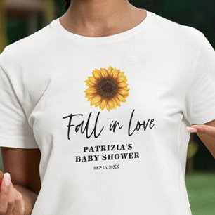 Fall in Love ひまわり ベビーシャワー Tシャツ