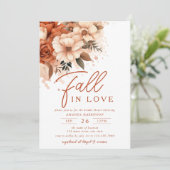 Fall In Love テラコッタ フラワー ブライダルシャワー 招待状 (スタンド正面)