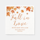 Fall In Love ベビーシャワー スタンダードカクテルナプキン (正面)