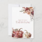 Fall In Love | 秋の花嫁 結婚式 RSVP 案内状 (裏面)