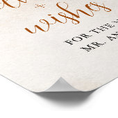 Fall in Love | Advice & Wishes Bridal Shower Sign ポスター (角)