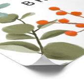 Fall In Love Autumn Bridal Shower Welcome Sign ポスター (角)