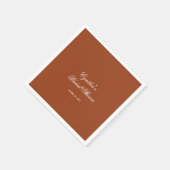 Fall in Love Autumn Floral Romance Bridal Shower スタンダードカクテルナプキン (角)