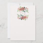 Fall in Love Autumn Flowers Engagement Party 招待状 (裏面)