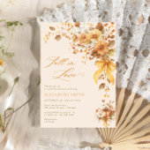 Fall in Love Boho Floral Bridal Shower 招待状
