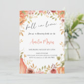 Fall in Love Bridal Shower - Autumn Bride Shower 招待状 (スタンド正面)